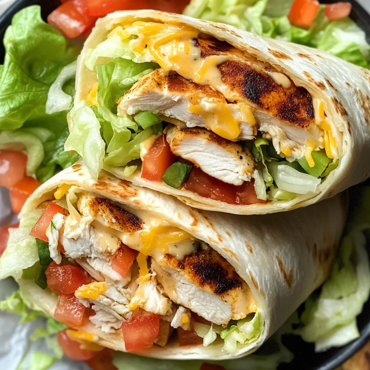 Chipotle Ranch Gegrilltes Hühnchen Burrito Genuss