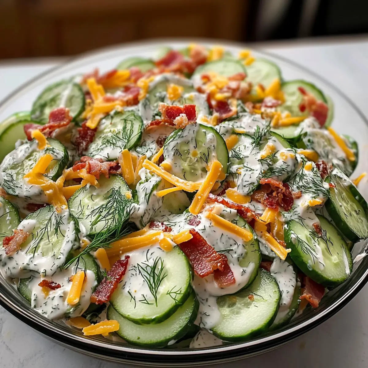 Klassischer Gurken-Ranch-Knack-Salat in 10 Minuten