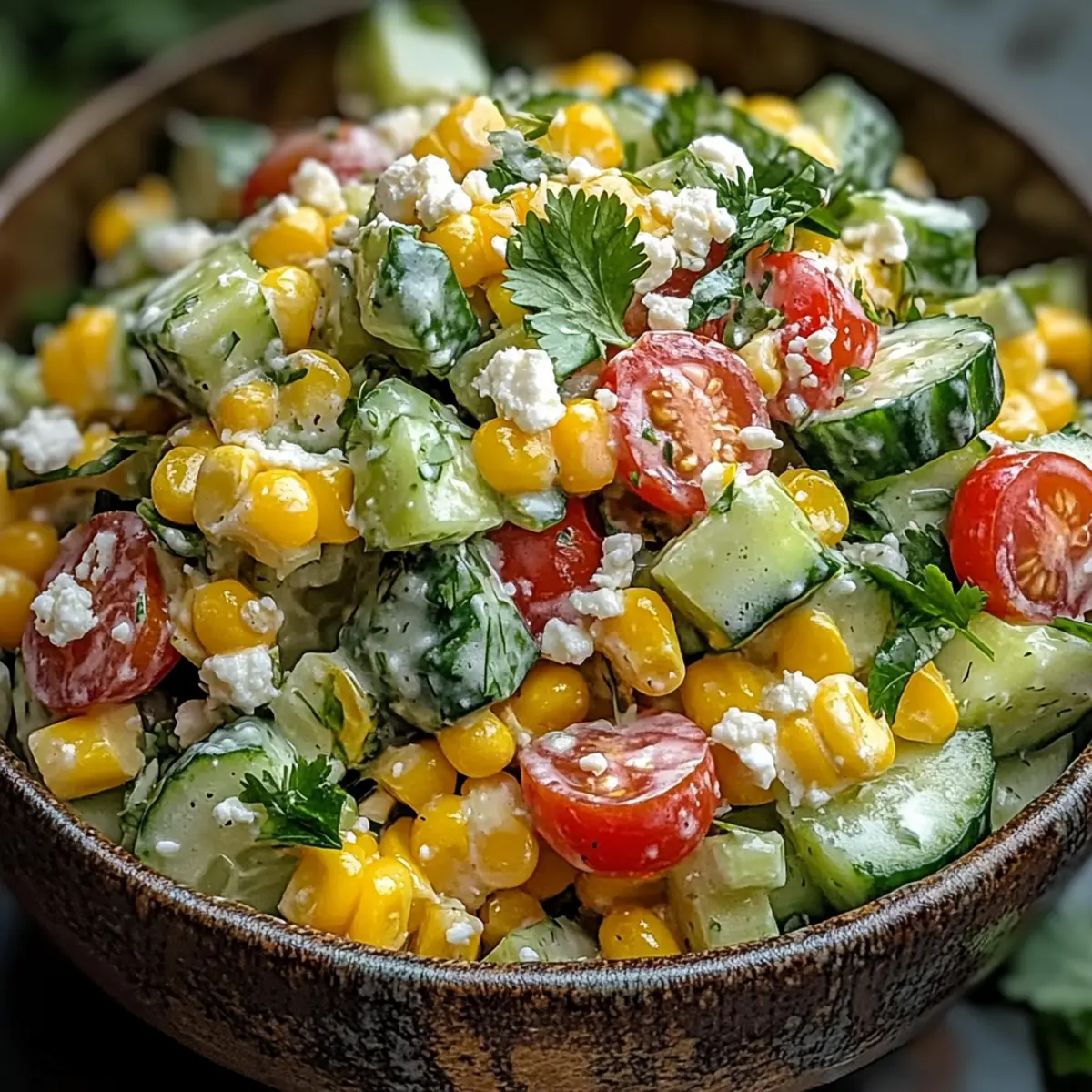 Mais Cremige Gurkensalat: Frisch und Lecker