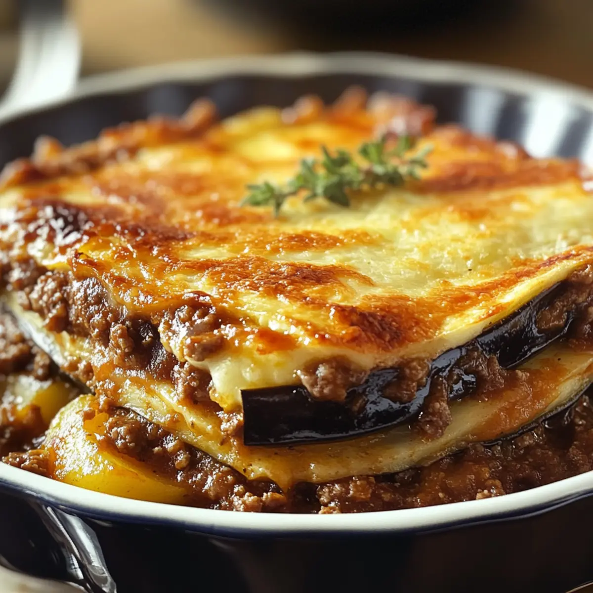 Griechische Moussaka für festliche Familienabende