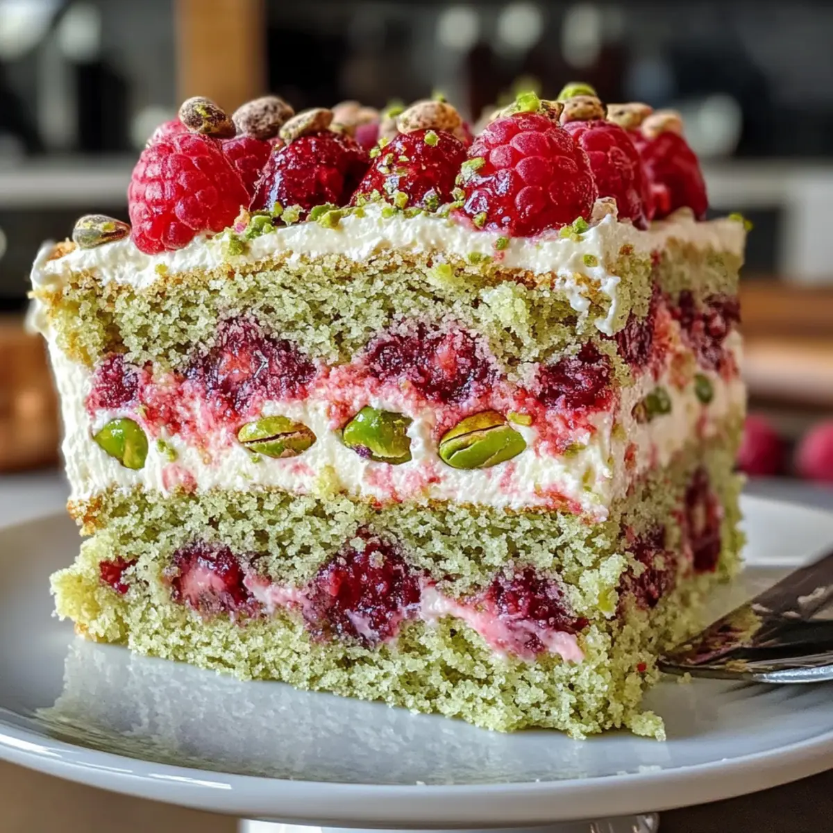 Himmlischer Pistazien-Himbeer-Kuchen für Feste