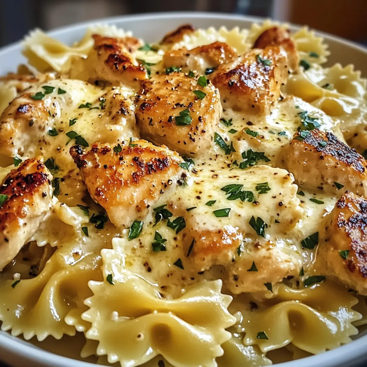 Mozzarella Knoblauchbutter Hähnchen Fliegenpilze Genuss