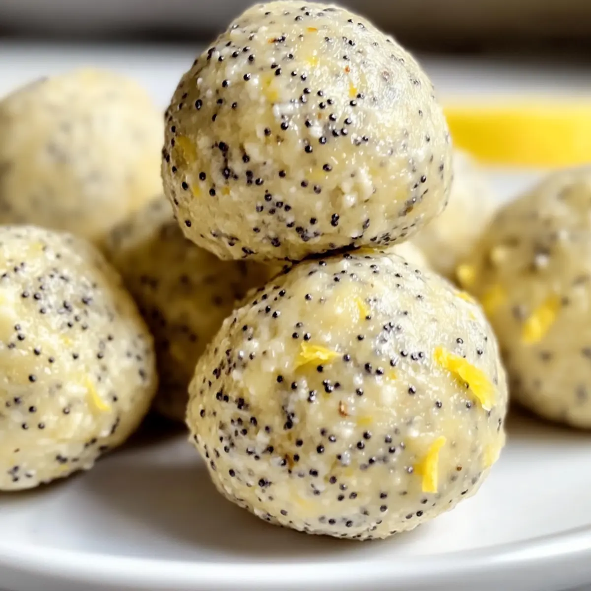 Keine-Bake Zitronen Mohnsamen Proteinbällchen Rezept