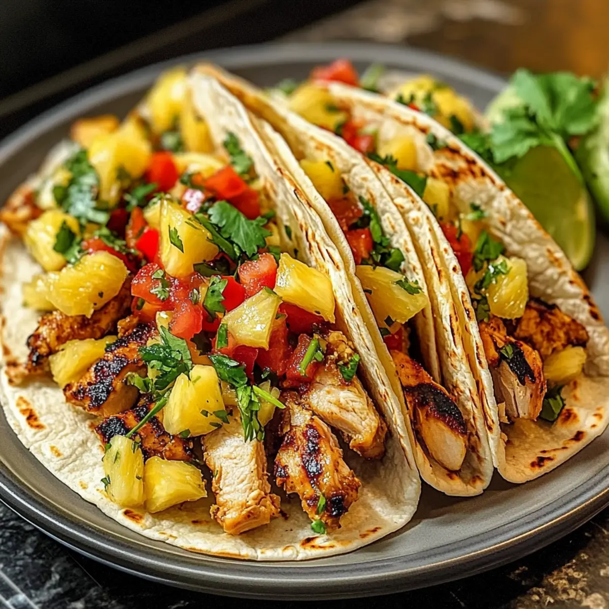 Ananas-Hühnchen-Tacos für den ultimativen Genuss