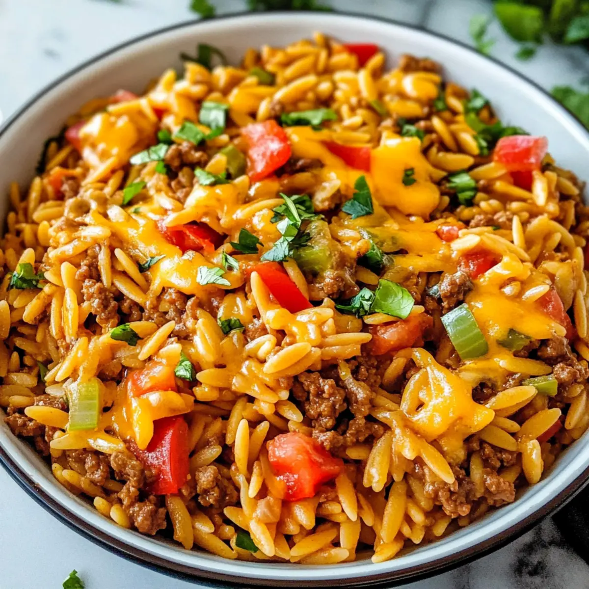 Topf Käsiger Taco Orzo: Dein schnelles Komfortessen