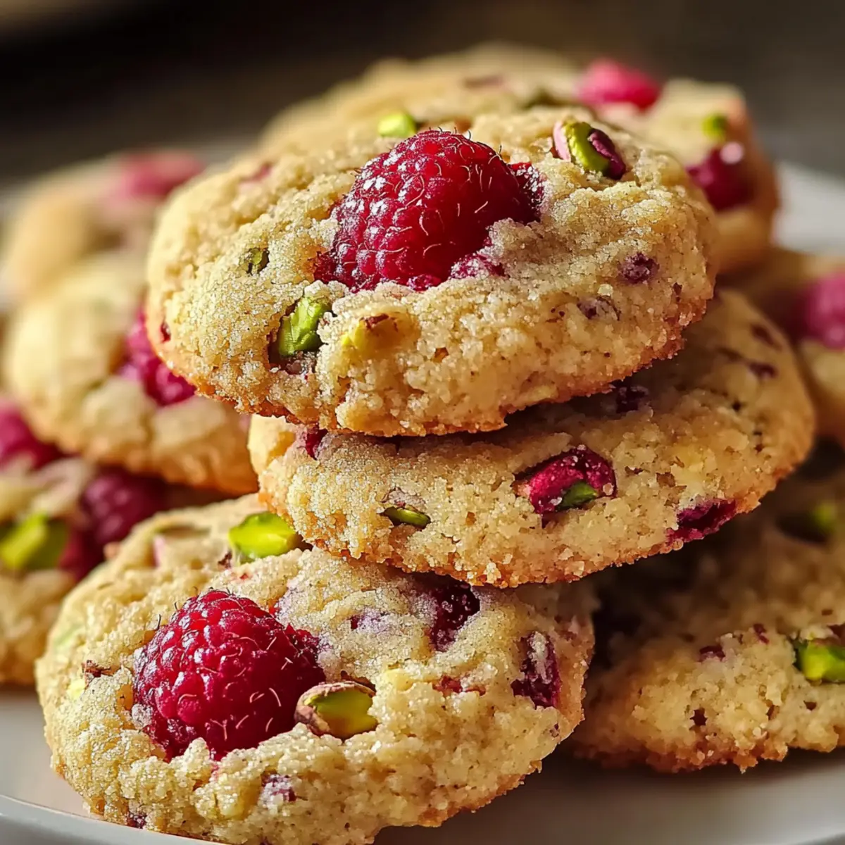 Himbeere Pistazien Mürbeteig Kekse für jeden Anlass