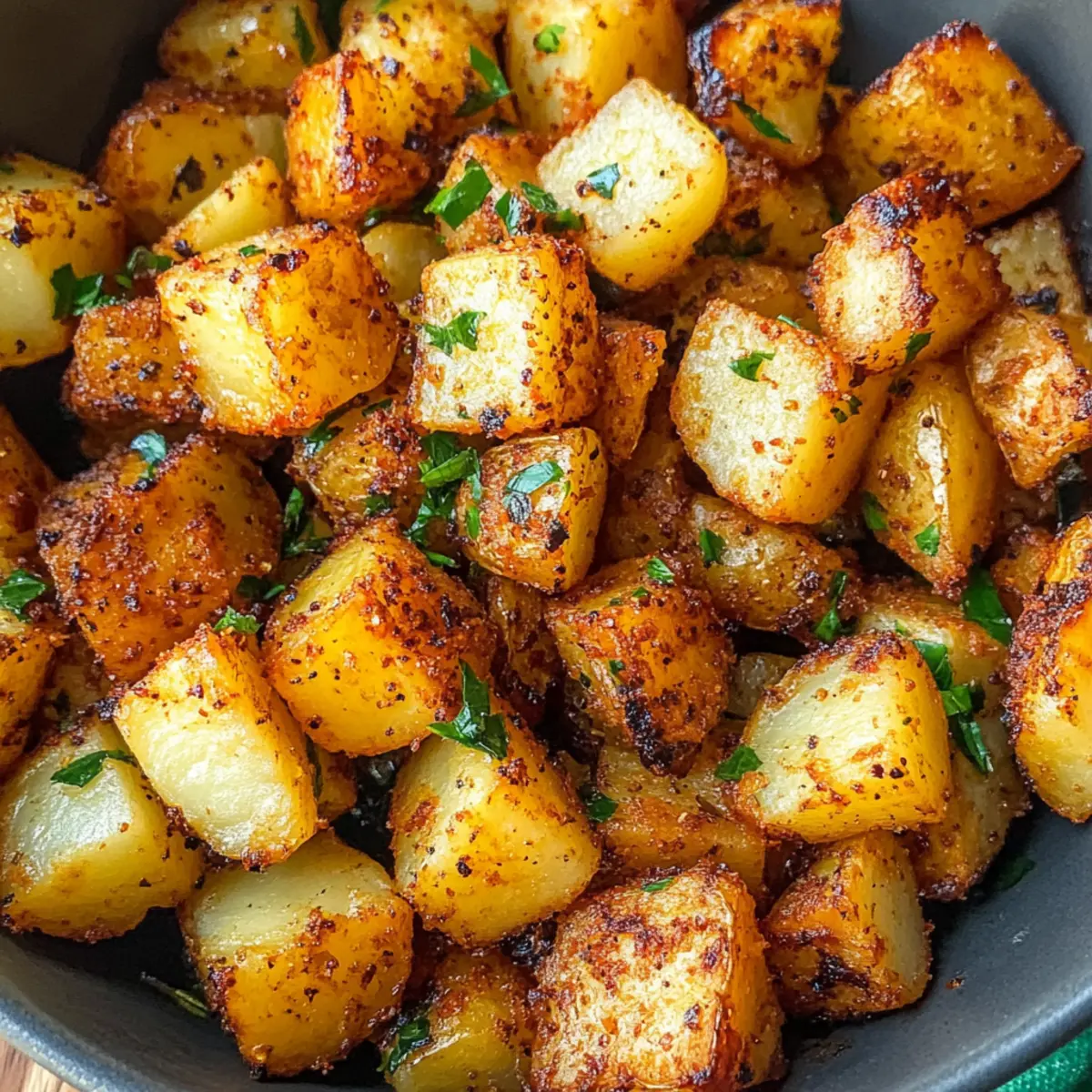 Luftfritteuse gewürfelte Kartoffeln: Knuspriger Genuss