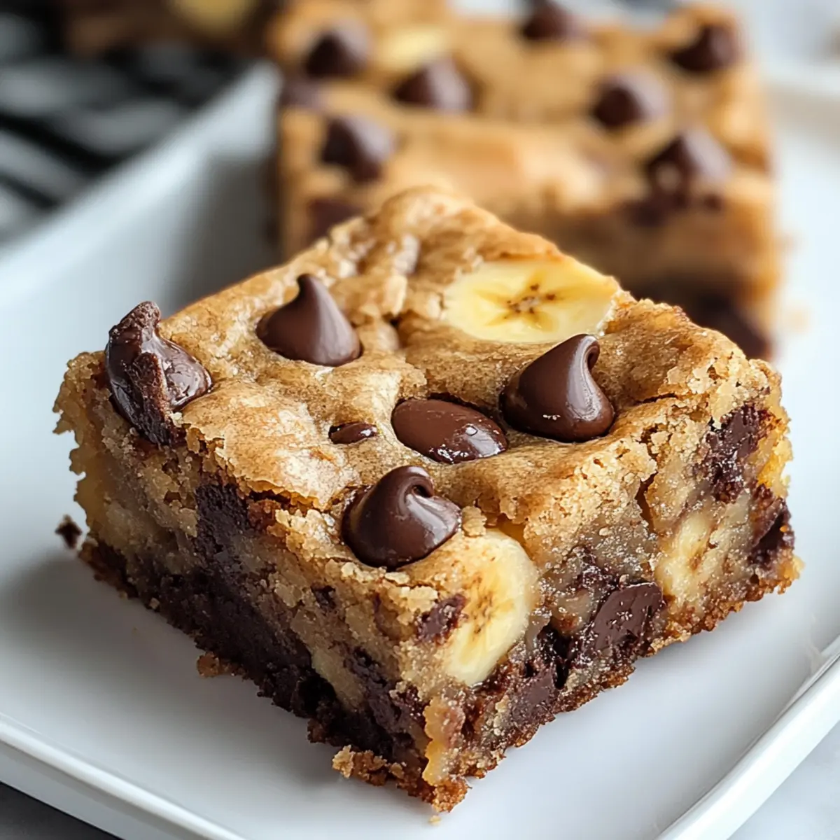 Bananen-Schokoladenstückchen-Riegel für jedes Fest