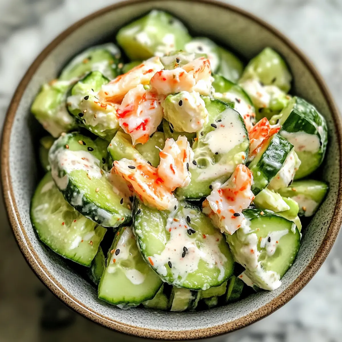 Kalifornische Rolle Gurkensalat einfach zubereiten