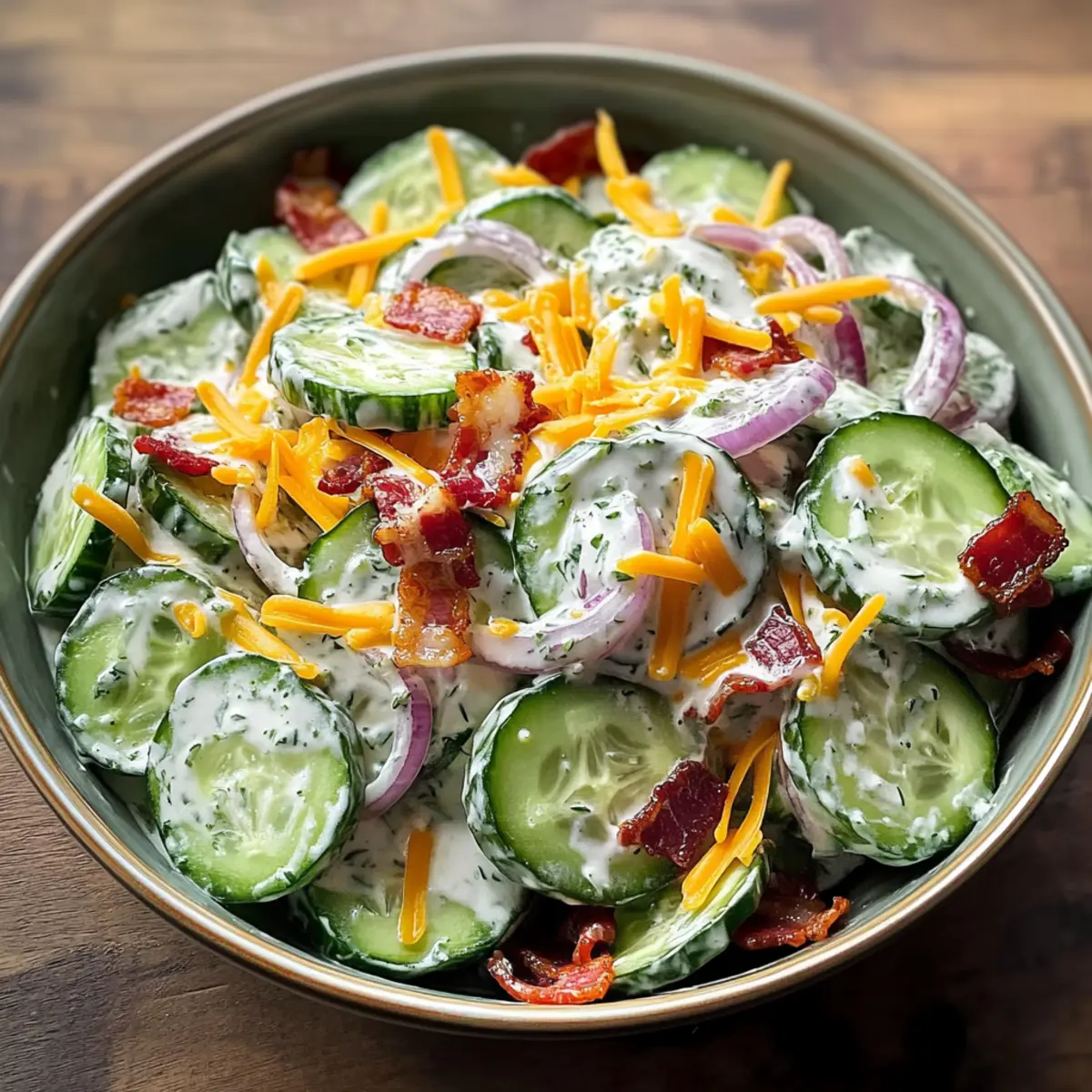 Klassischer Gurken-Ranch-Knack-Salat in 10 Minuten