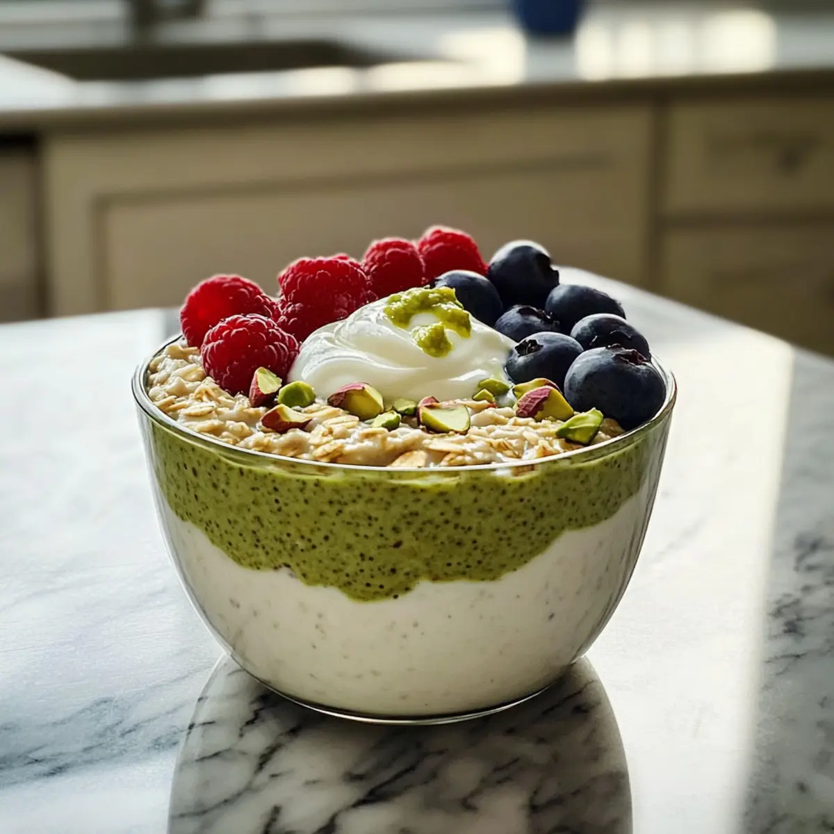 Cremige Pistazien-Übernacht Haferflocken für jeden Morgen