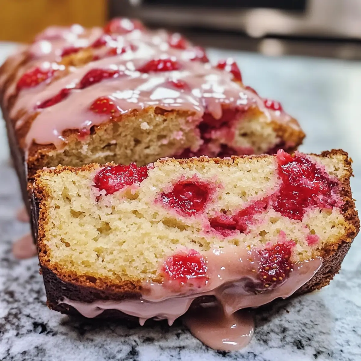Glasiertes Erdbeerbrot für fruchtige Genussmomente