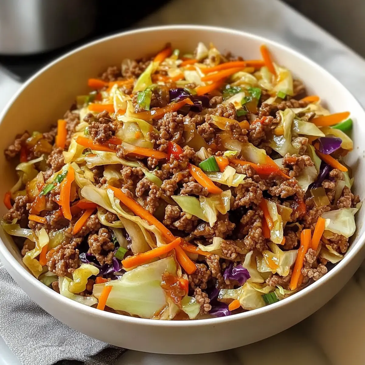 Rinderhackfleisch und Kohl in 30 Minuten zubereiten