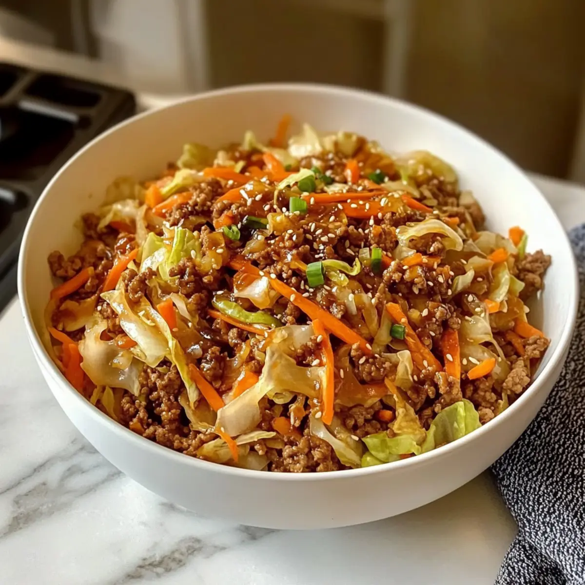 Rinderhackfleisch und Kohl in 30 Minuten zubereiten