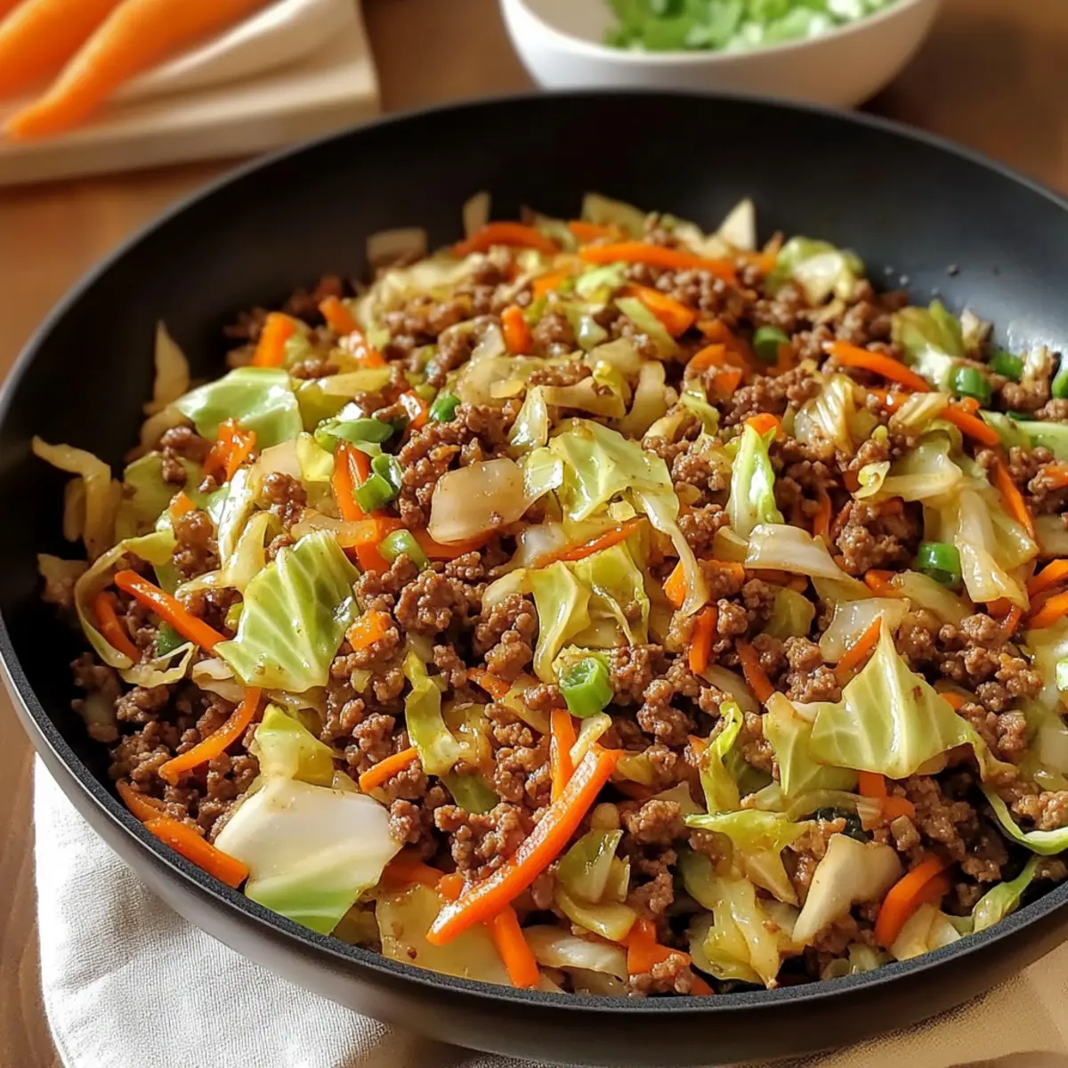 Rinderhackfleisch und Kohl in 30 Minuten zaubern