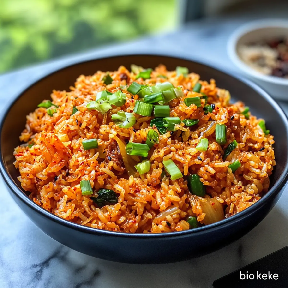 Kimchi gebratener Reis für schnelles Genussvergnügen