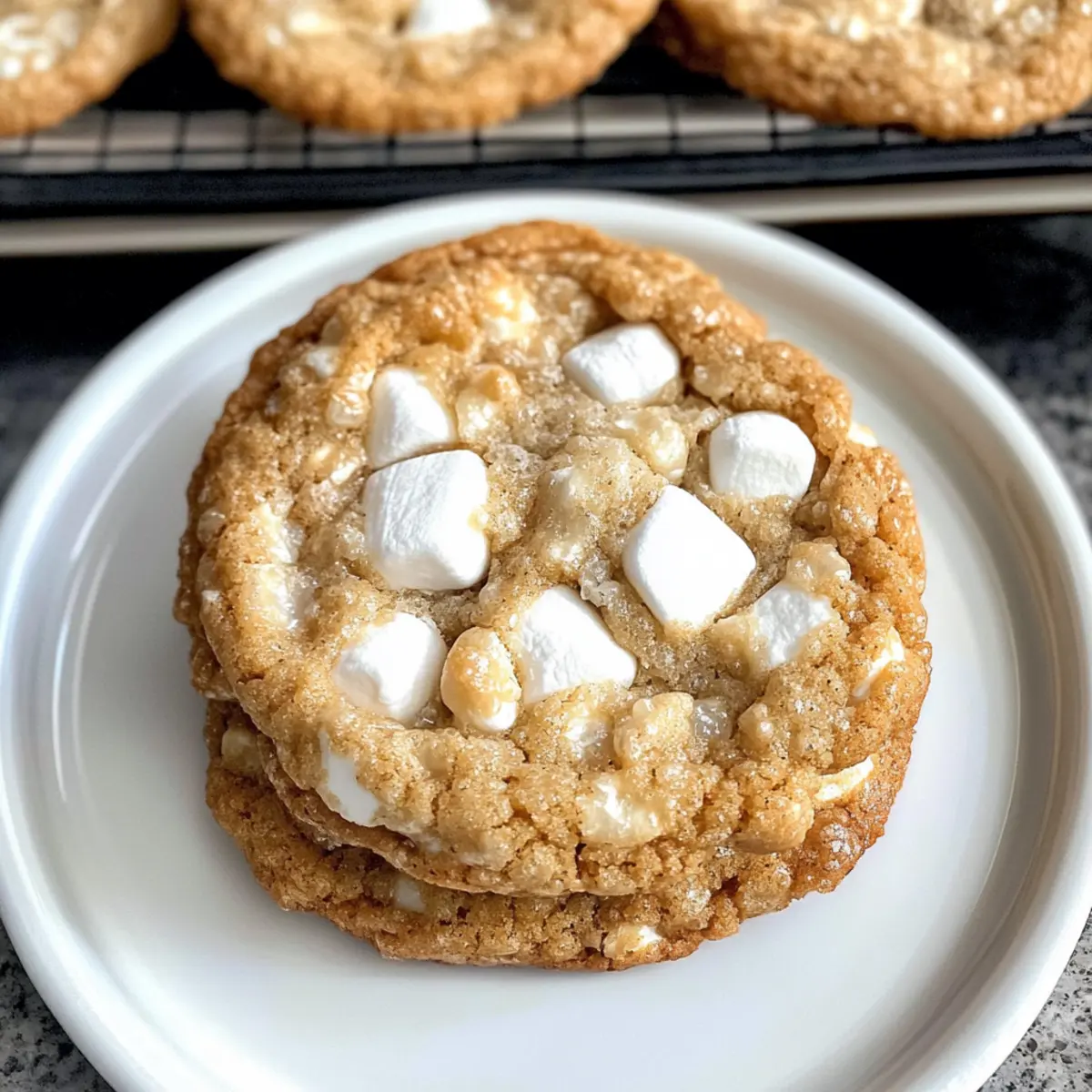 Marshmallow Crispy Kekse mit brauner Butter