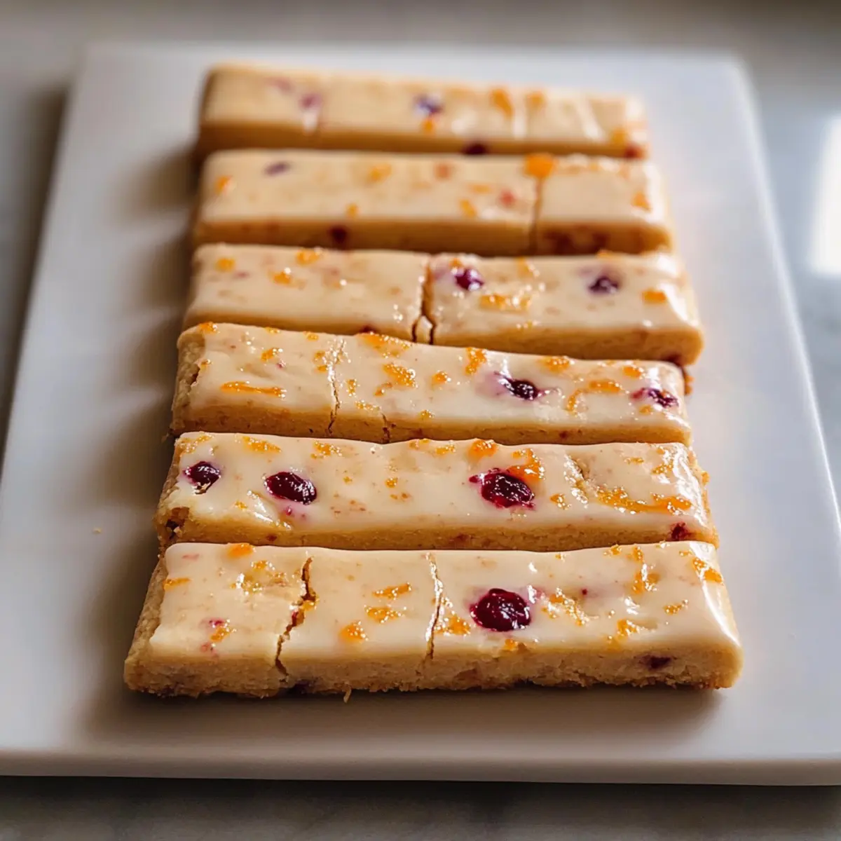 Zarte Orange Cranberry Butterplätzchen für die Feiertage