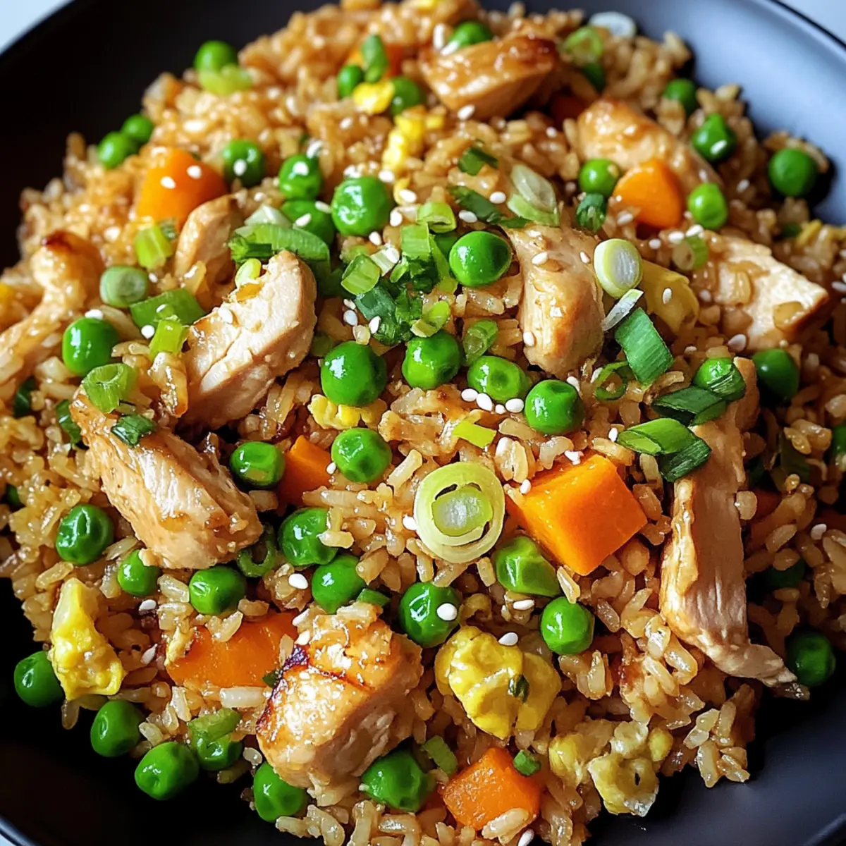 Proteinreicher gebratener Reis mit Hähnchen ganz einfach