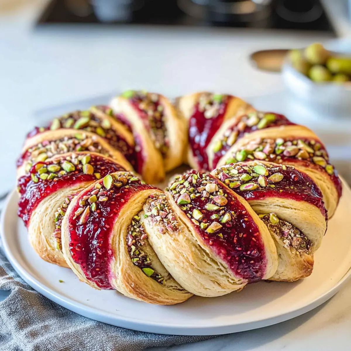 Himbeer- und Pistazienkranz Rezept einfach gemacht