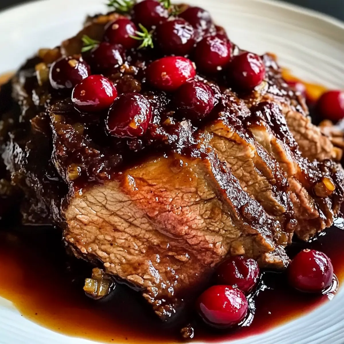 Langsam geschmortes Rindfleisch mit Balsamico-Glasur