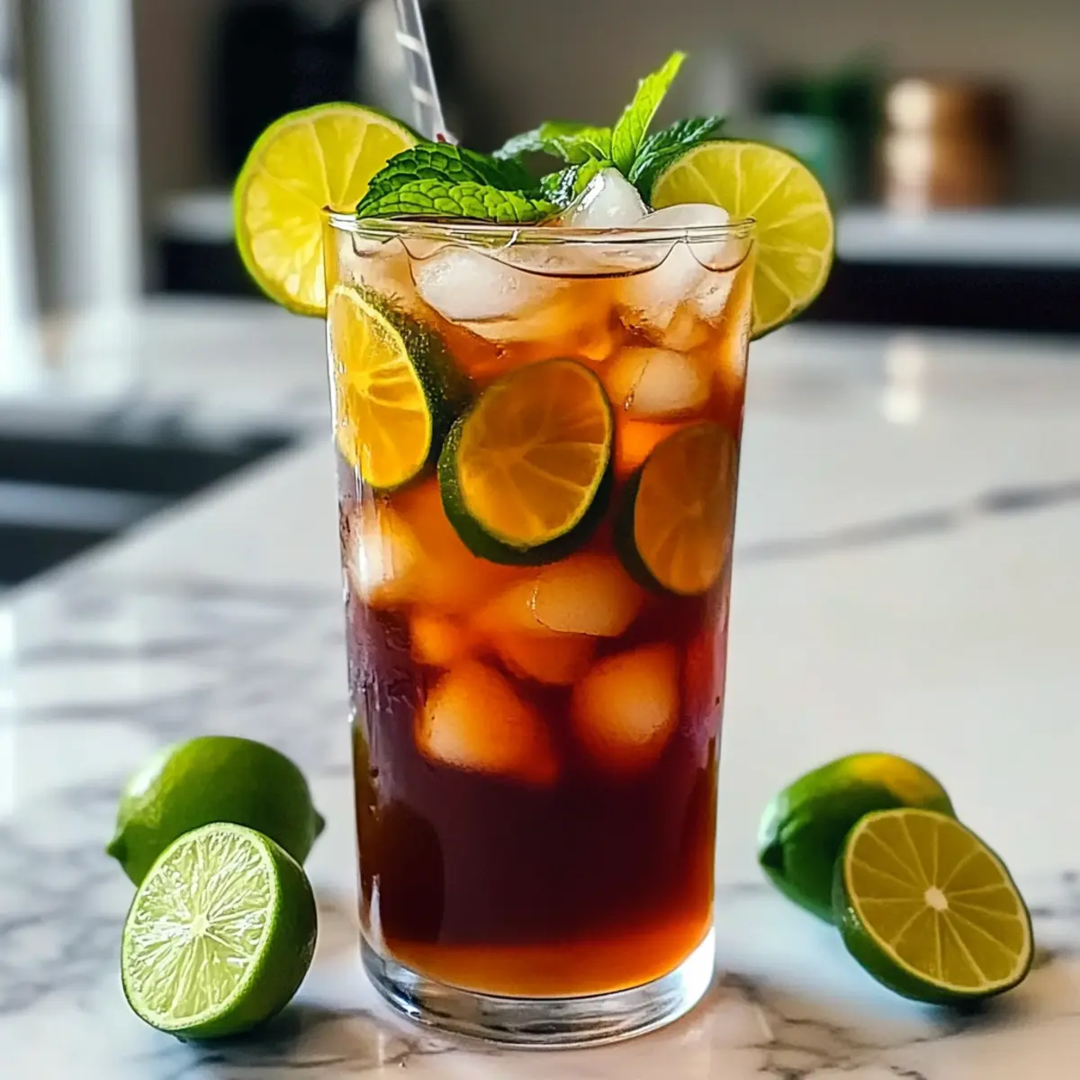 Thailändischer Limetten-Eistee für heiße Tage