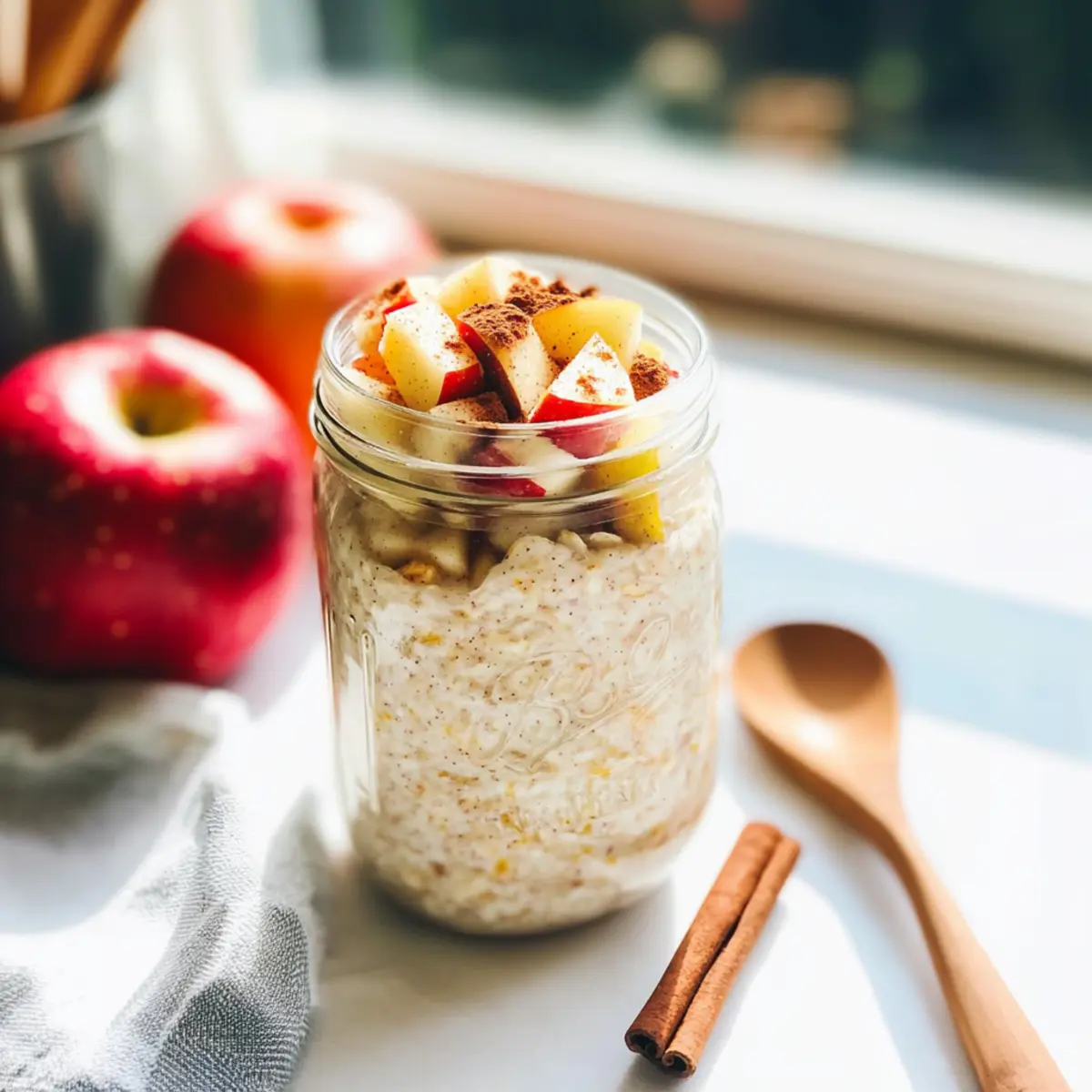Apfel-Zimt Übernacht-Haferflocken für einen tollen Start