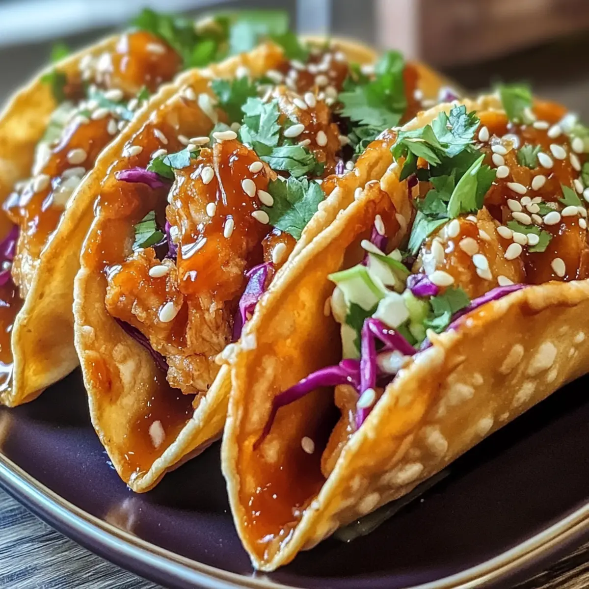 Applebee’s Hähnchen Wonton Tacos selbstgemacht