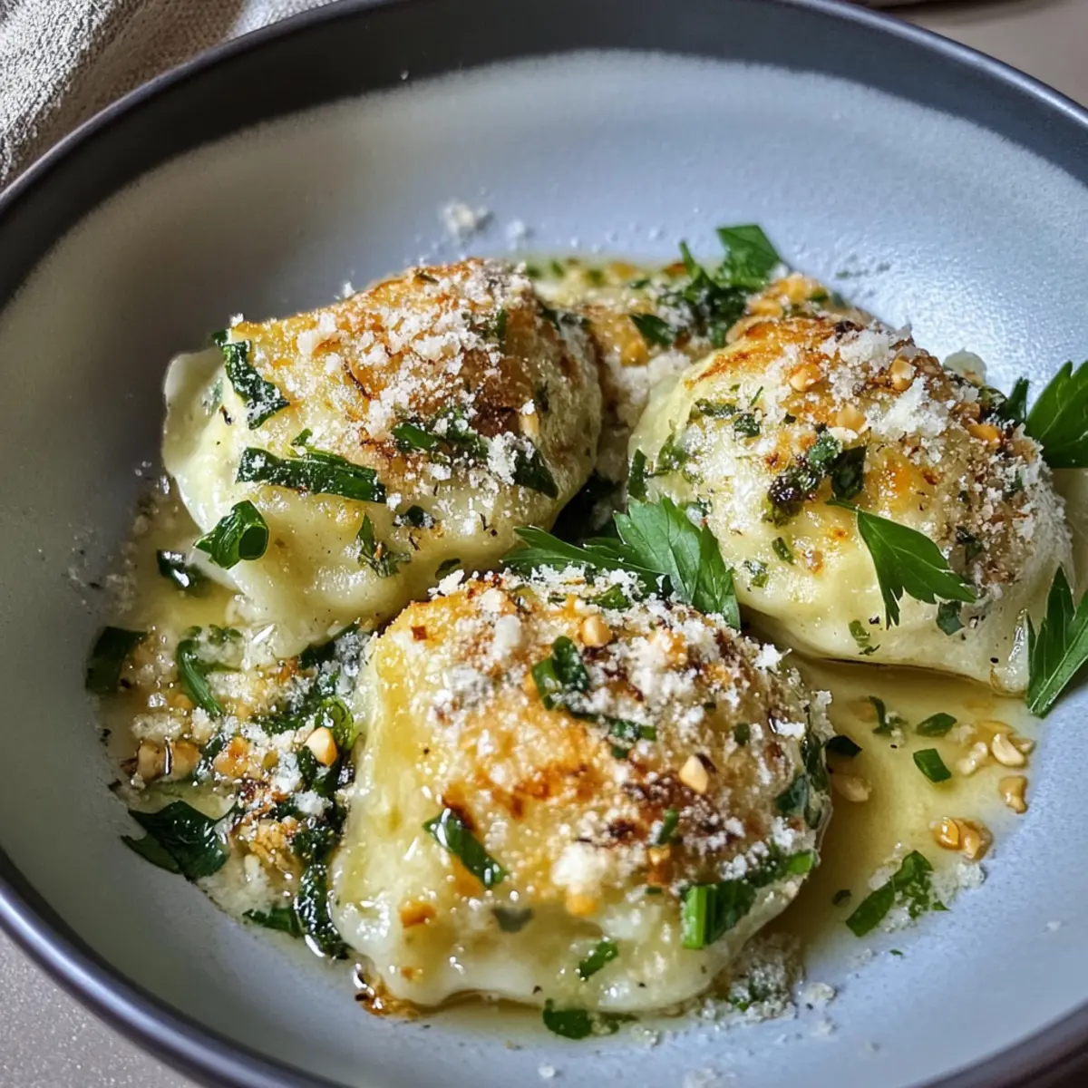 Bärlauch-Parmesan-Knödel mit Nussbutter genießen