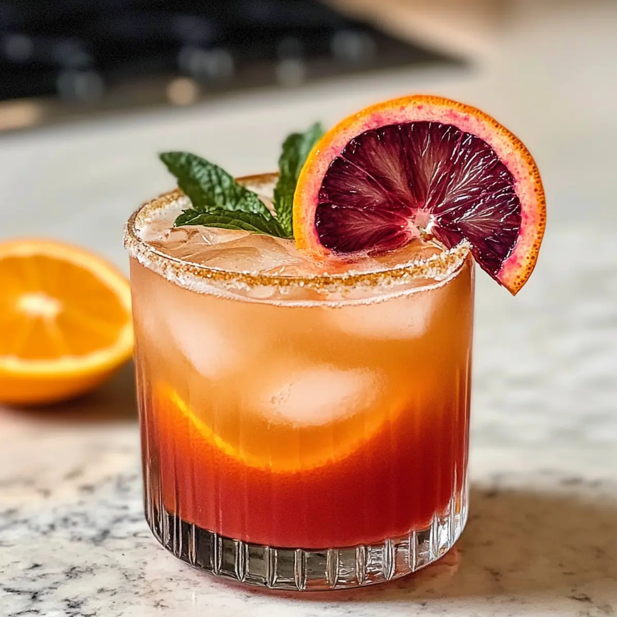 Blutorange Mexikanischer Muli Cocktail zum Genießen