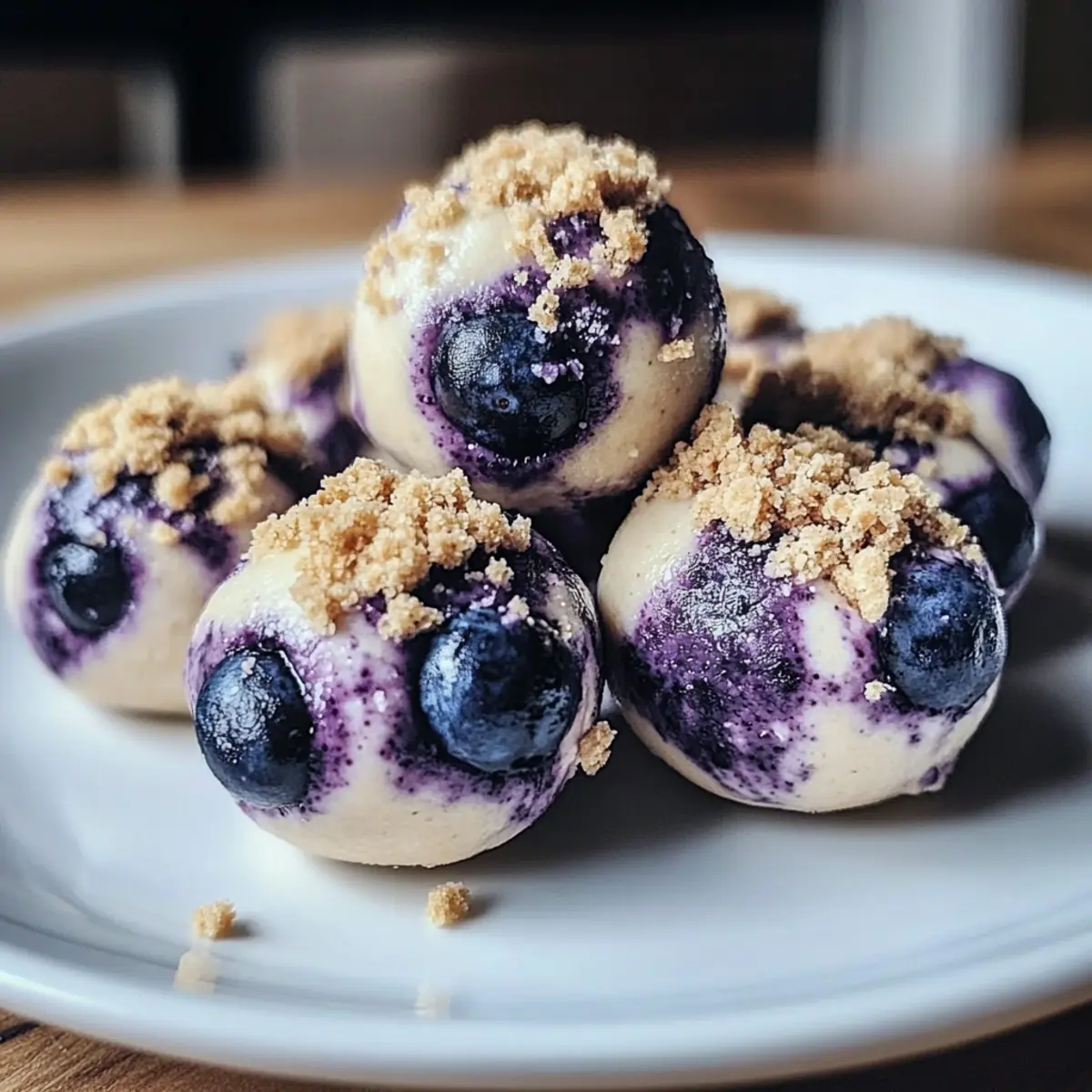 Blaubeer-Käsekuchen-Proteinbällchen schnell gemacht