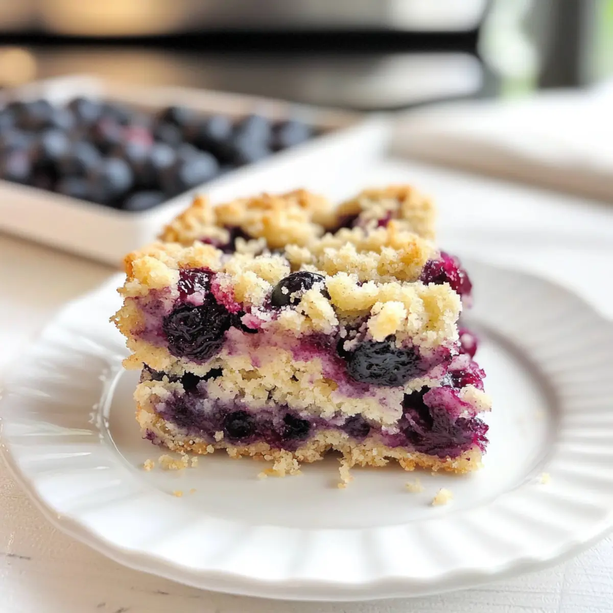 Blaubeerkrümelriegel für den perfekten Sommersnack