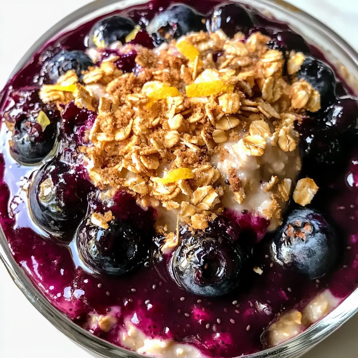 Blaubeerkuchen Übernacht Haferflocken für frische Morgen