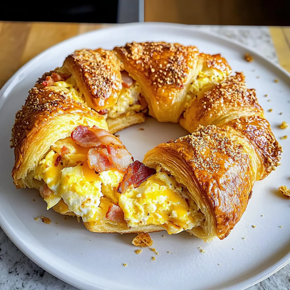 Frühstücks-Crescent-Ring für ein festliches Brunch