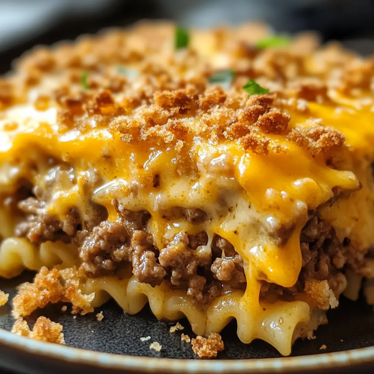 Käse Cheeseburger Auflauf für gemütliche Abende