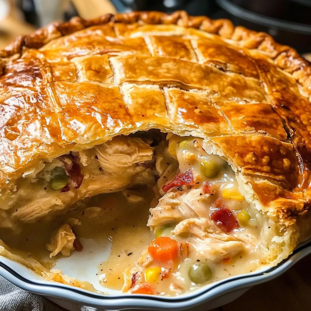 Hähnchen- und Speckkuchen für perfekte Familienabende