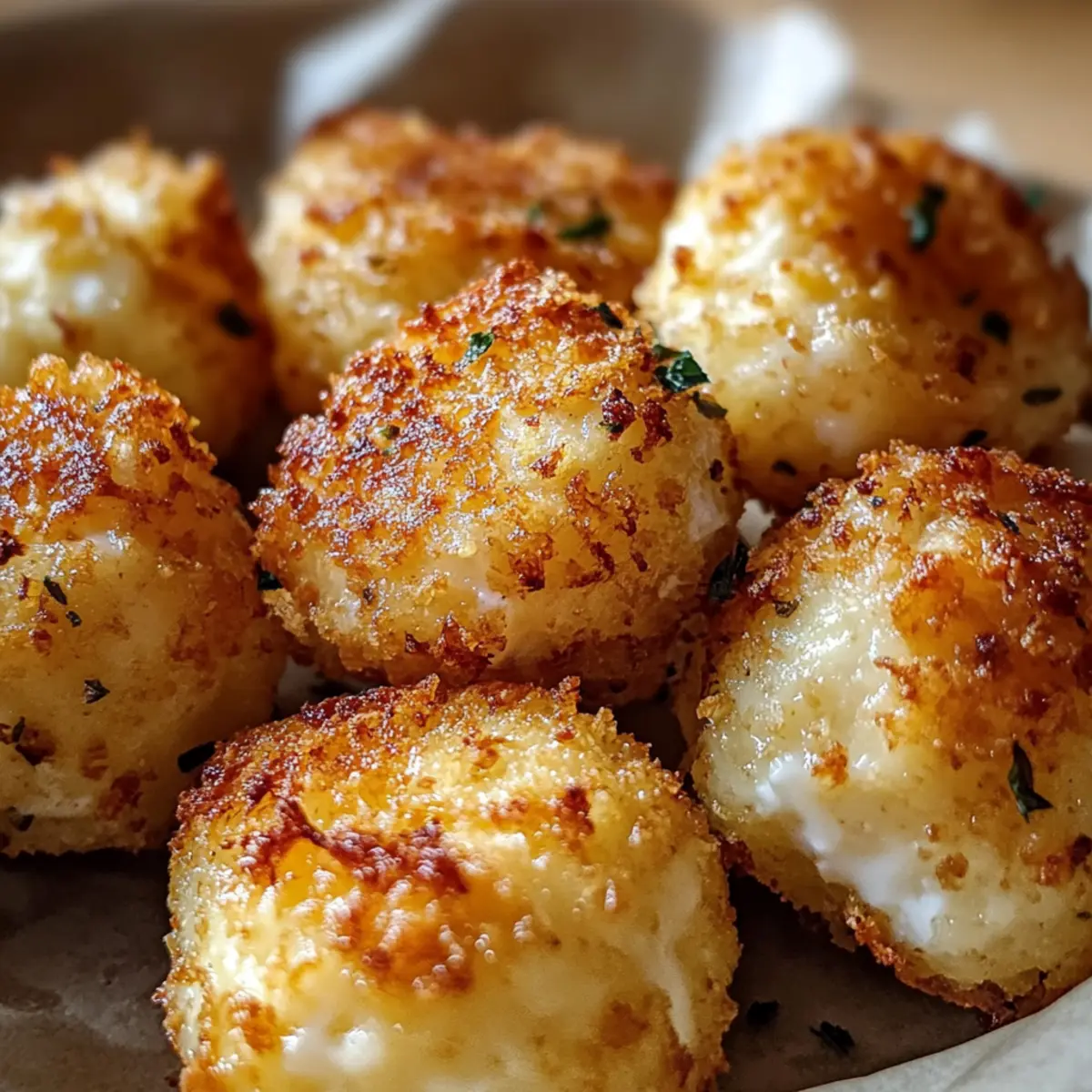 Hüttenkäse Knoblauch Bisse für schnelle Snacks