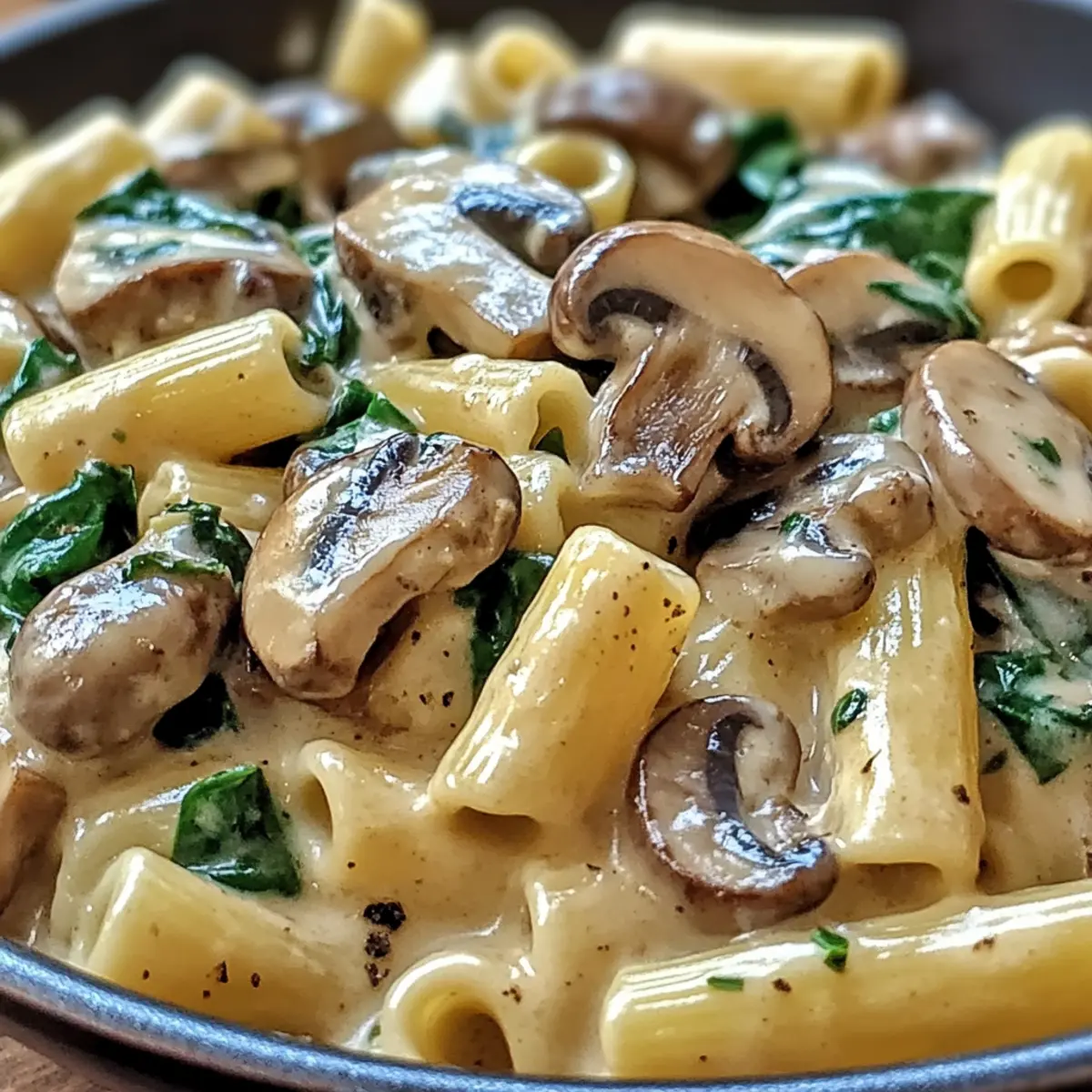 Cremige toskanische Pilz-Pasta-Pfanne für jeden Tag