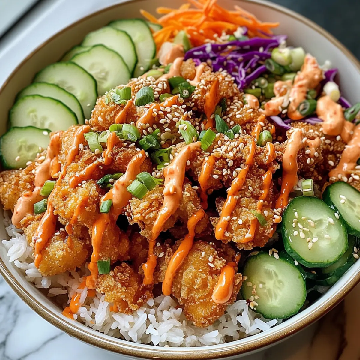 Crispy Bang Bang Chicken Schüssel für den perfekten Genuss