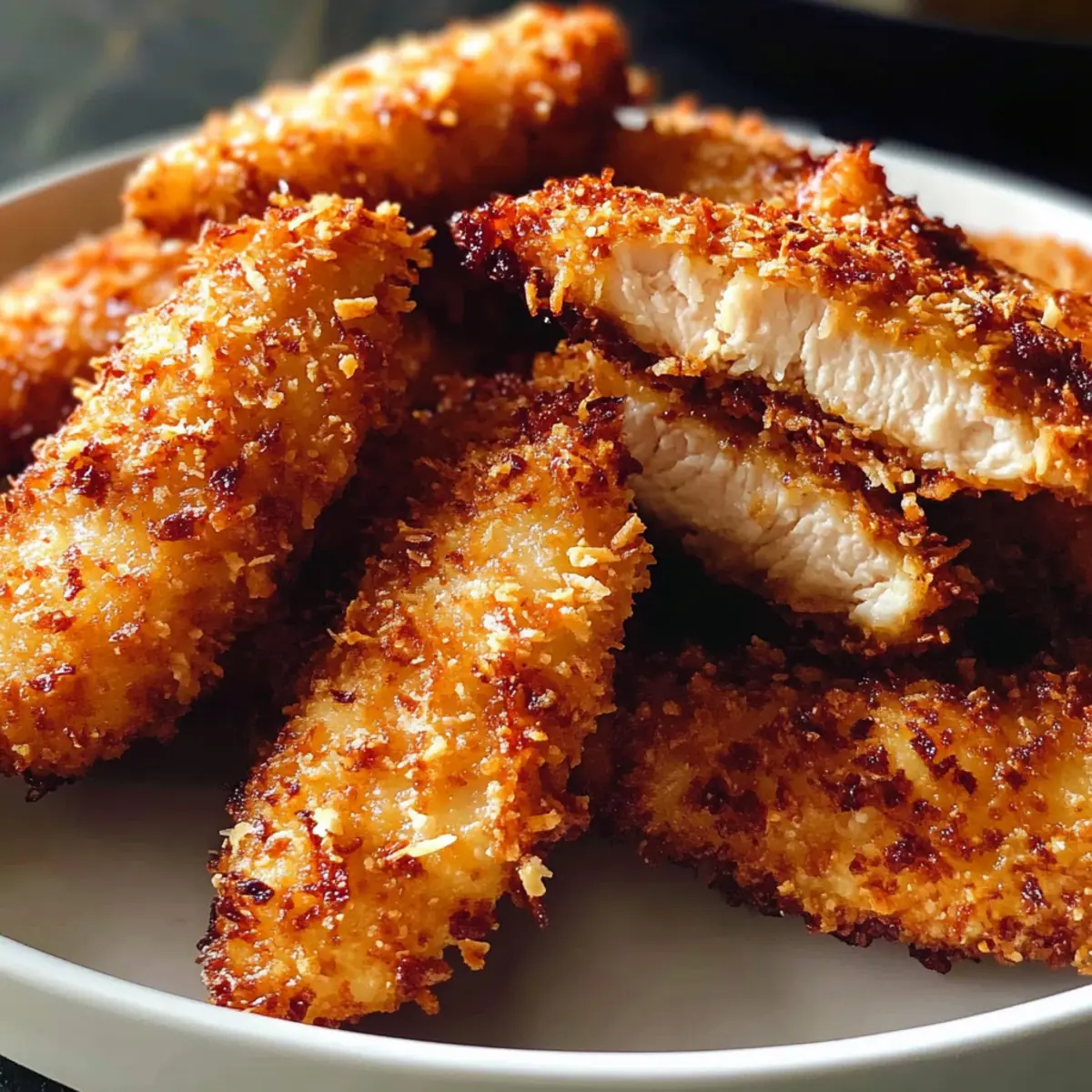 Knusprige Kokosnuss-Hühnchenstreifen für jeden Anlass