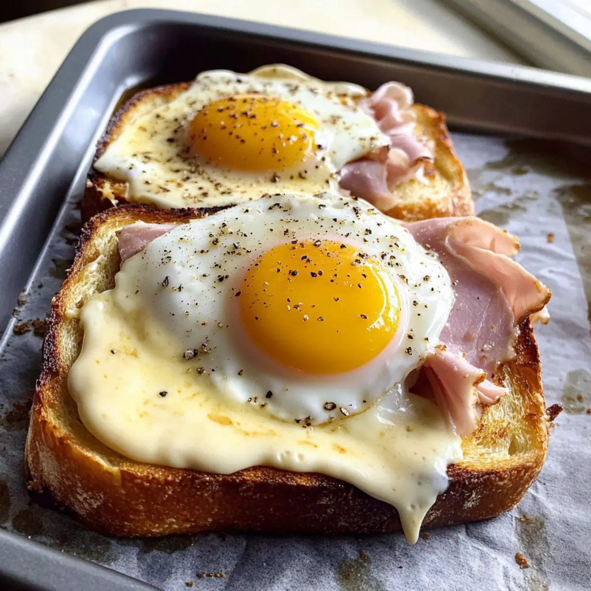 Köstlicher Croque Madame Toast für dein Frühstück
