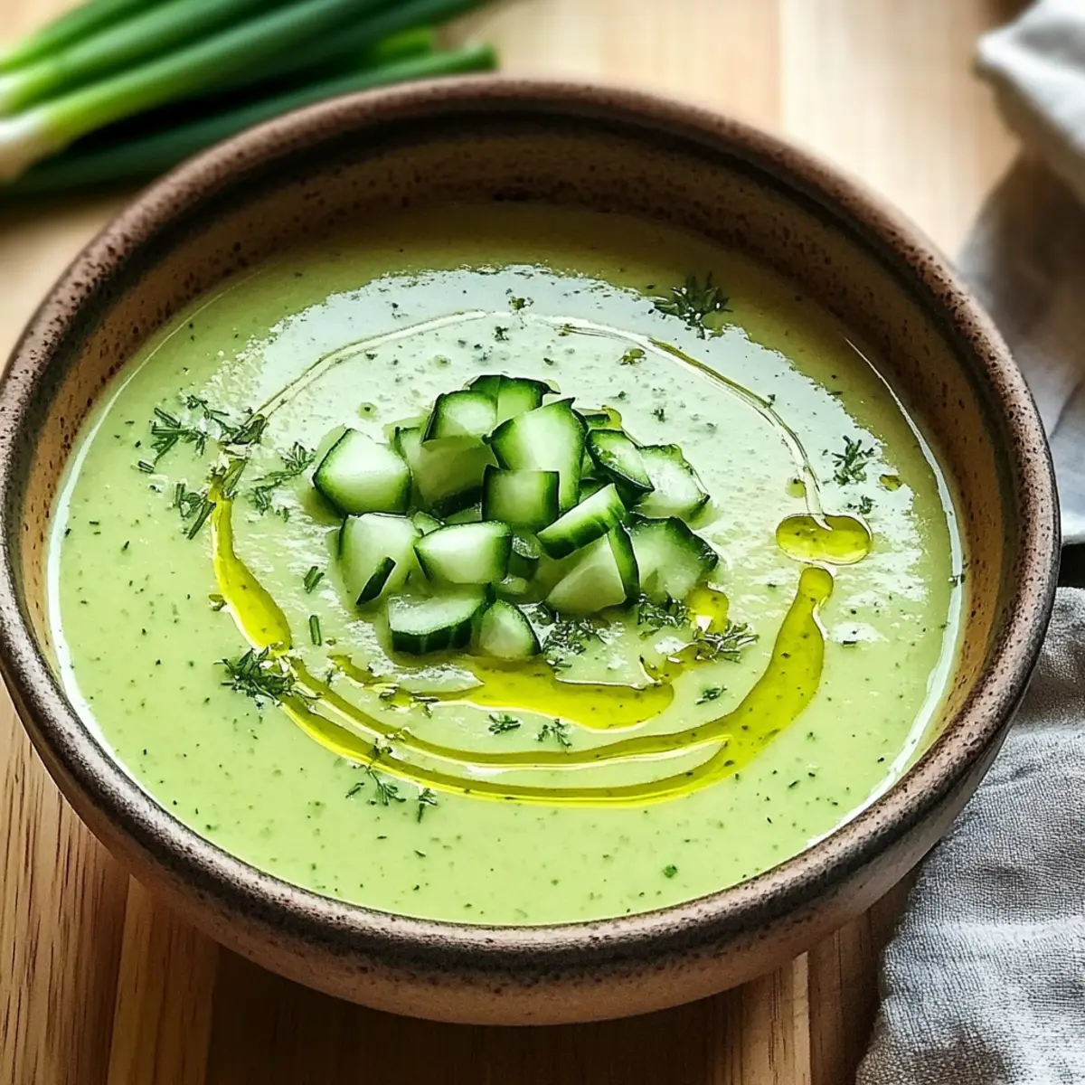Gurken-Gazpacho für heiße Sommertage genießen