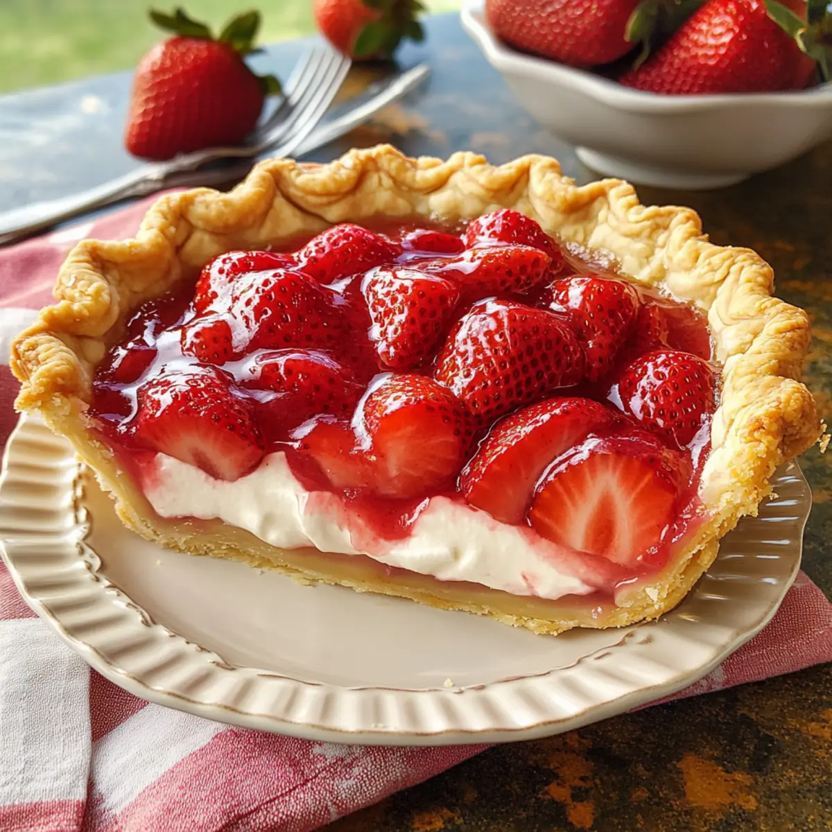 Doppel-Erdbeer-Pie mit klassischem Teig Rezept