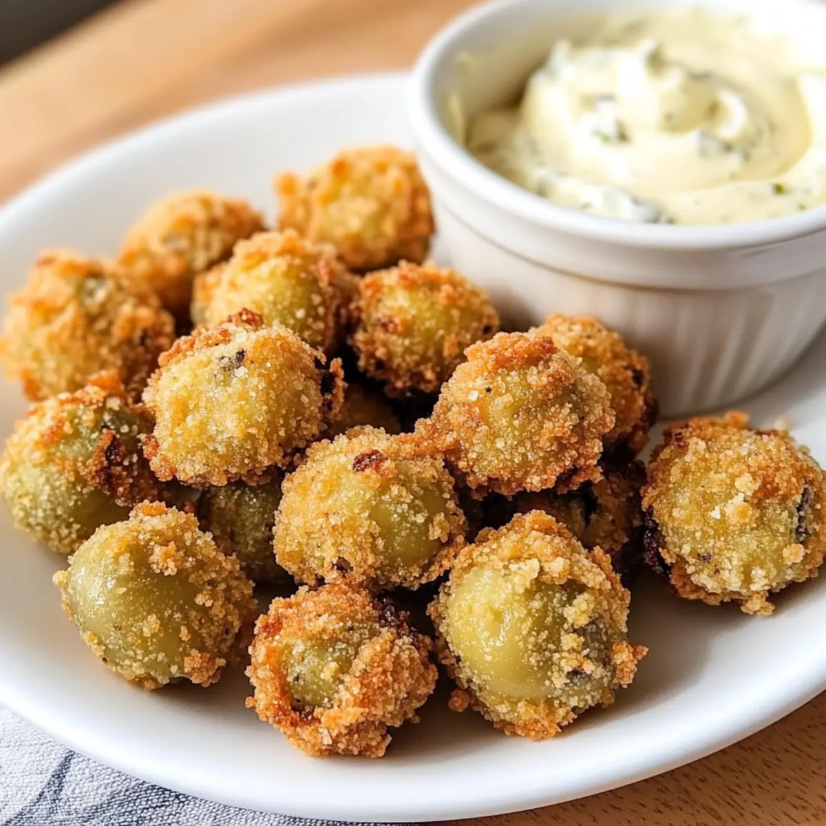 Frittierte Oliven mit Knoblauch-Aioli ganz einfach