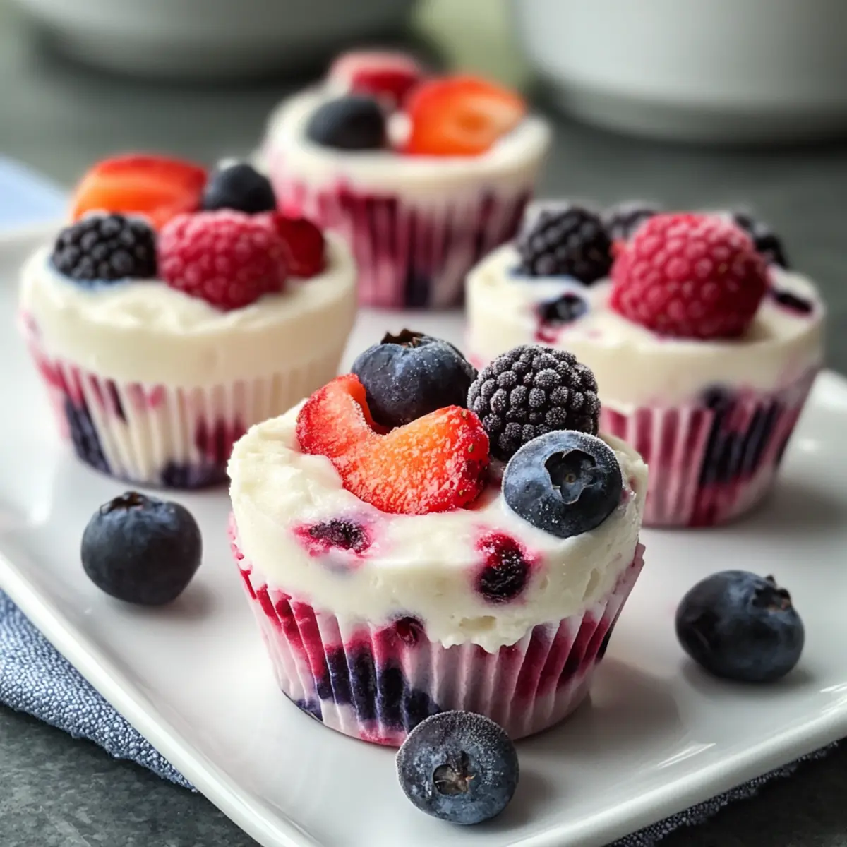 Gefrorene Joghurtbeerenbissen - Gesunde Snack-Idee