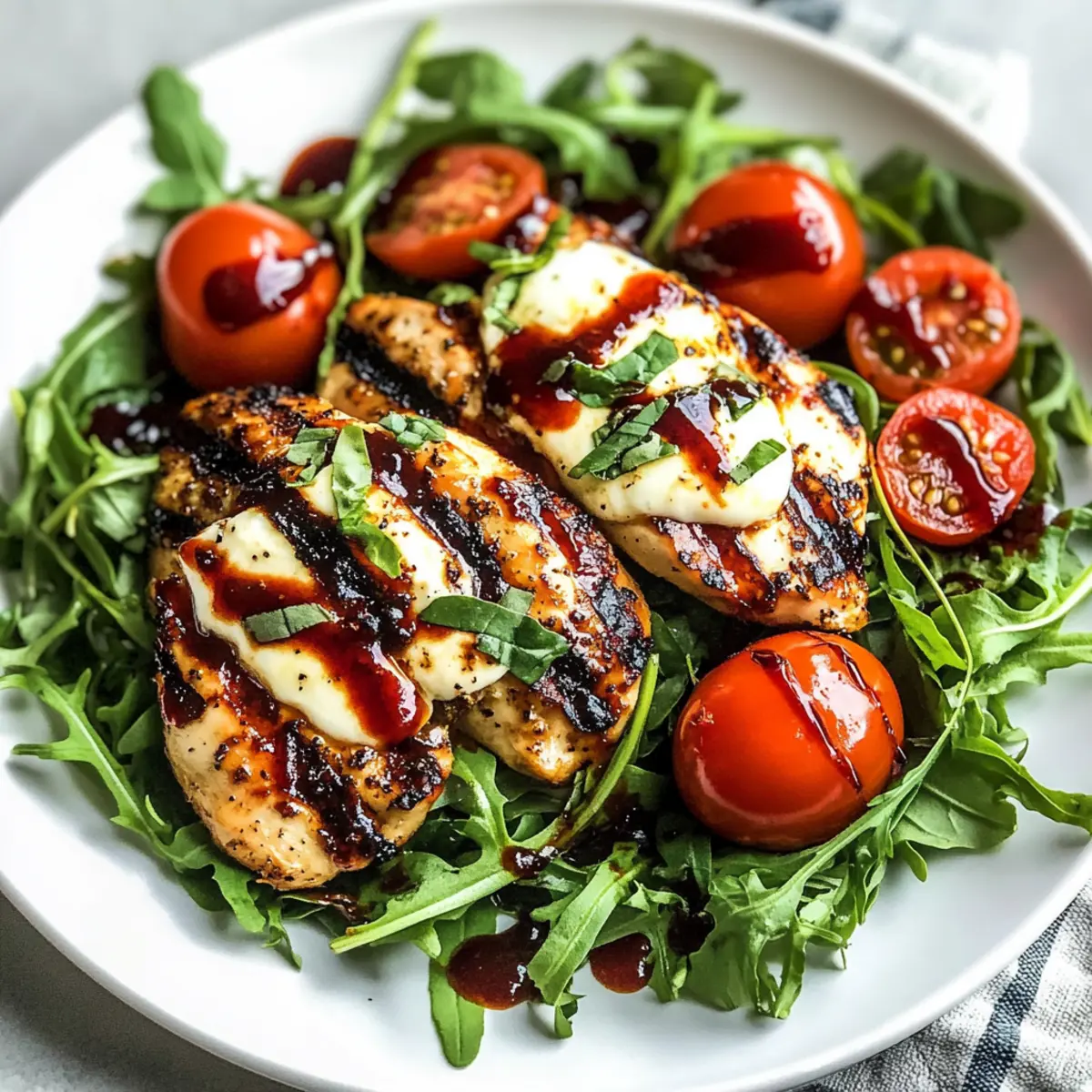 Gegrilltes Hähnchen Caprese in 20 Minuten