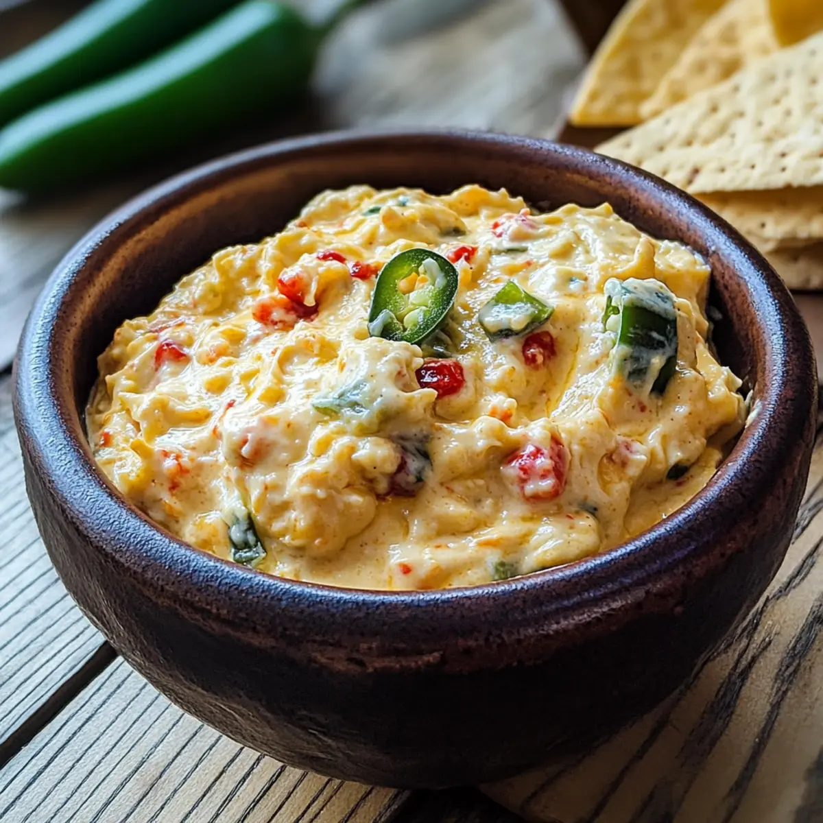 Kcremiger Jalapeño Pimento Käse Dip für Feste