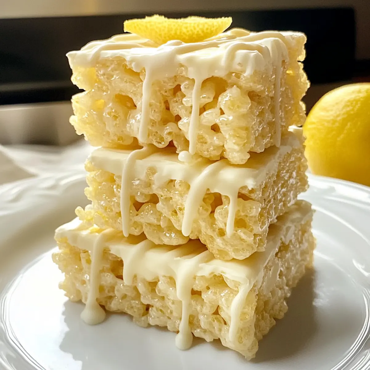 Zitronen Rice Krispy Leckereien leicht gemacht