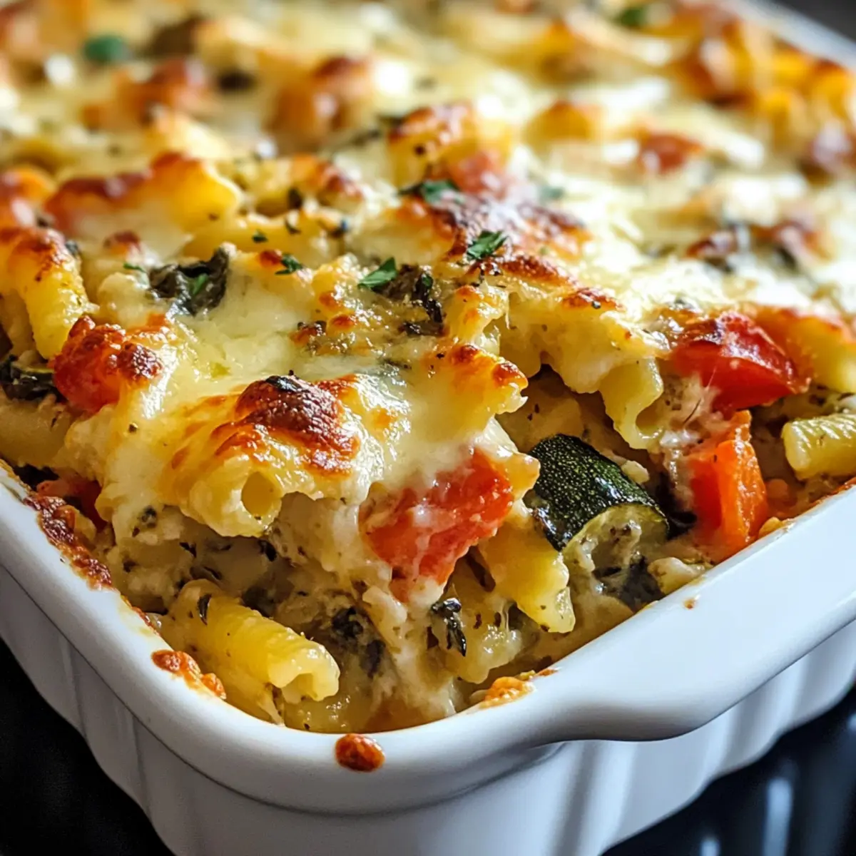 Mittelmeer Gemüsepasta Auflauf für jeden Tag