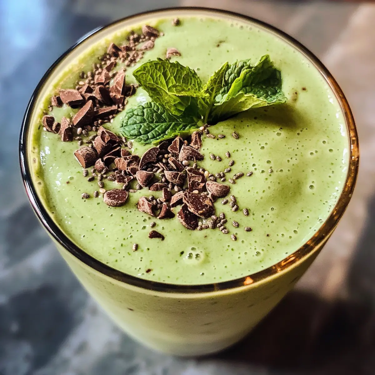 Minz-Chip Spirulina Smoothie für deine Beauty-Balance